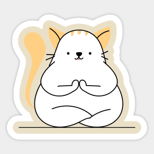 Yoga Cat Meditation Sticker